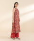 Unstitched Women's Embroidered Lawn Red Shirt Trousers